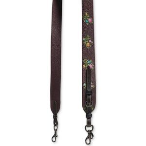 Coach Floral Cross Stitch Strap in Oxblood